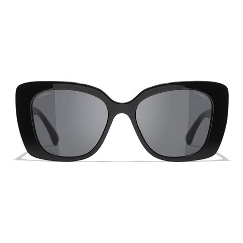 chanel sunglasses ch5422b|Square Sunglasses Acetate & Diamanté Black. Lenses: Grey.